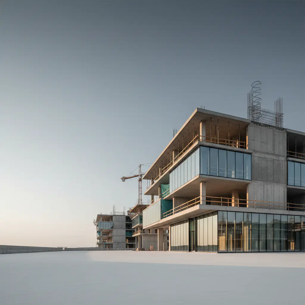 Modern construction site