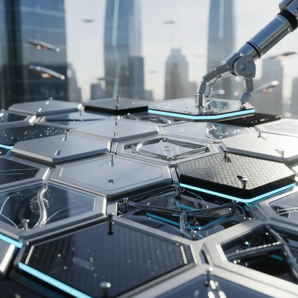 Close up of high tech construction materials