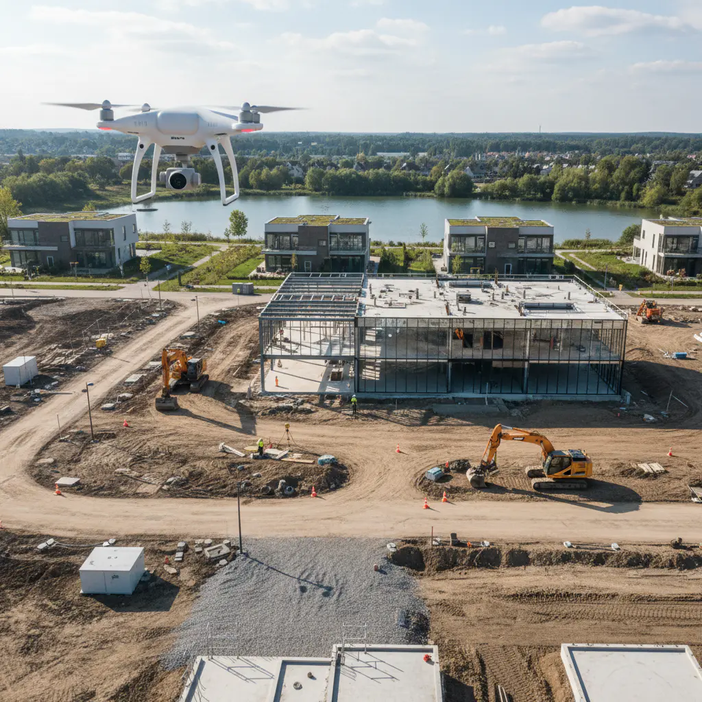 Drone surveying site